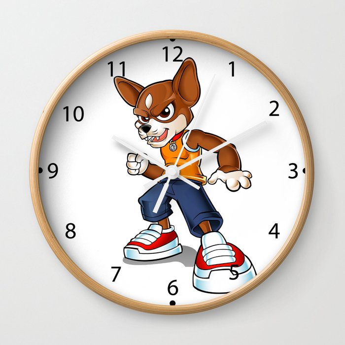 Cartoon Angry Chihuahua Wall Clock By Marios Society6 Cartoon Angry Chihuahua Wall Clock By Marios Society6