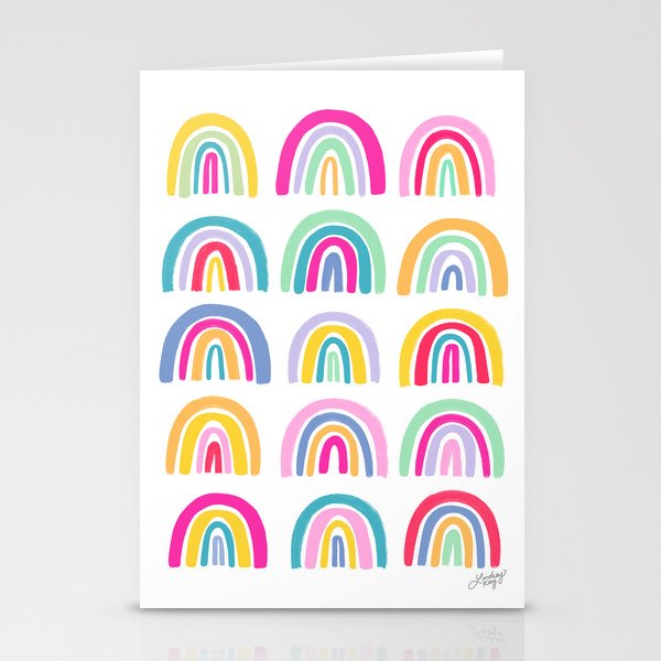 Colorful Rainbows Stationery Cards