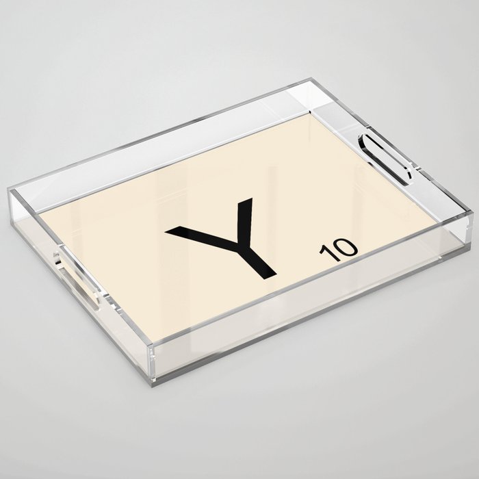 Scrabble Lettre Y Letter Acrylic Tray