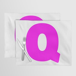 Q (Magenta & White Letter) Placemat