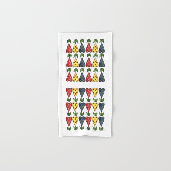 Hearts & Flowers Hand & Bath Towel