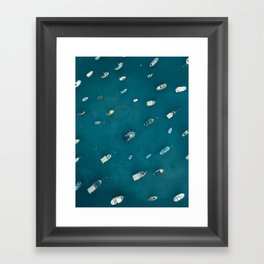 Anchored Boats | Marsaxlokk Malta Framed Art Print