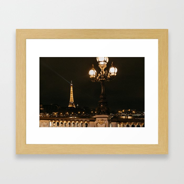 Pont Alexandre By Night Framed Art Print