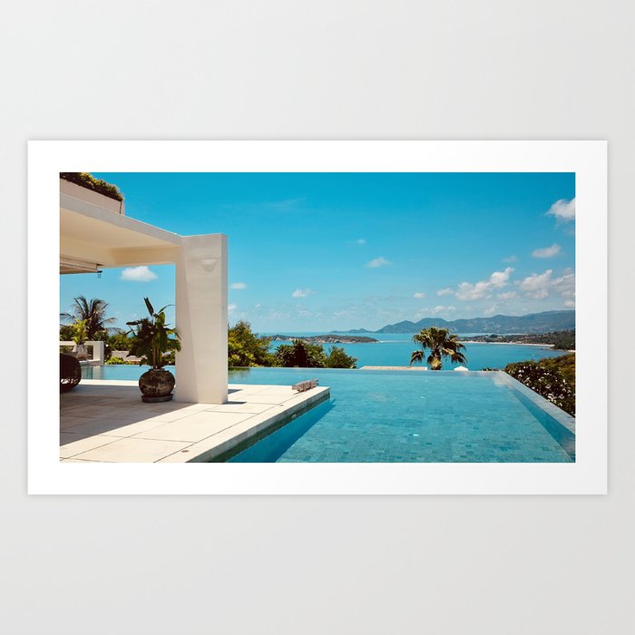 Luxury Ocean Pool Vacation  Art Print