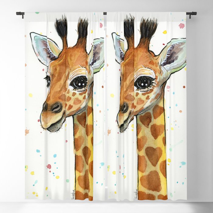 Baby Giraffe Blackout Curtain