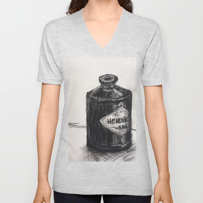 Gin and Charcoal V Neck T Shirt