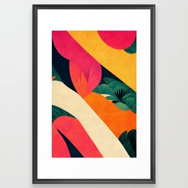 Tropical Colorful Jungle #04 Framed Art Print