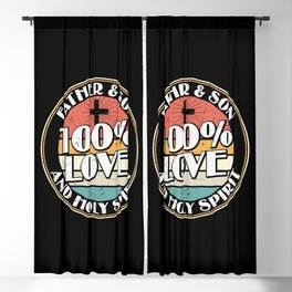 Father & Son Love And Holy Spirit Blackout Curtain