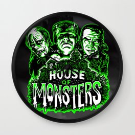 House of Monsters Phantom Frankenstein Dracula classic horror Wall Clock