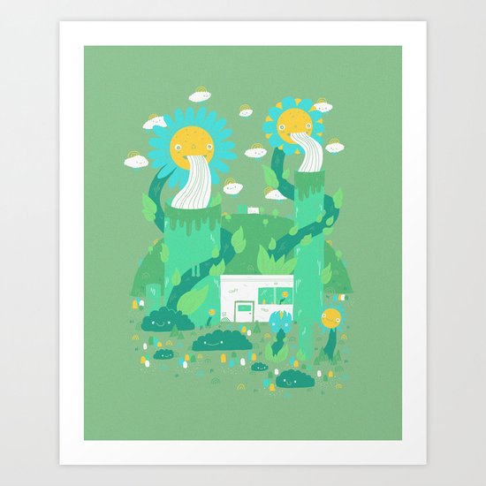 Flower power plant Art Print