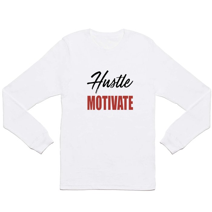WYD Hustle _ Motivate Tee Grey Black Red NIPSEY HUSSLE VICTORY LAP hustle Long Sleeve T Shirt