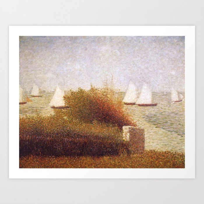 The talk of Grandcamp_Georges Seurat French artist(1859-1891) Art Print