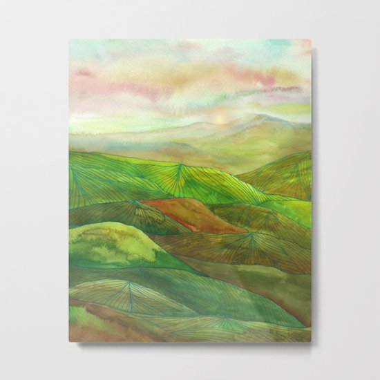 Lines in the mountains XVI Metal Print
