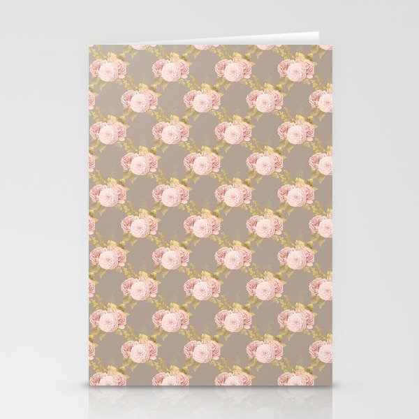 Pink Floral Bouquet Pattern Stationery Cards