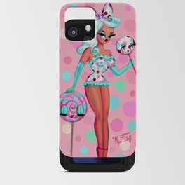 Polka Dot Lollipop Doll Caramel iPhone Card Case