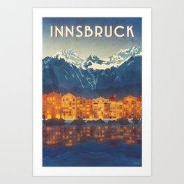 Innsbruck Tyrol Austria Europe European Vintage Travel Decor Art Poster Print 