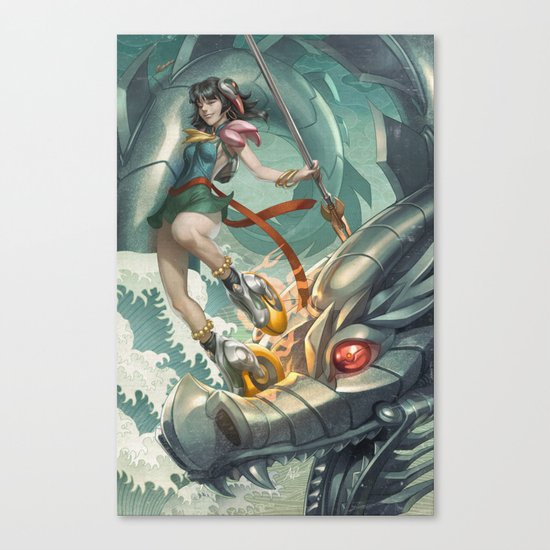 Nazha vs Sea Dragon Canvas Print