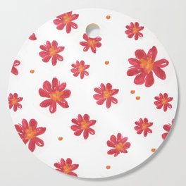 Little red flowers pattern Cutting Board