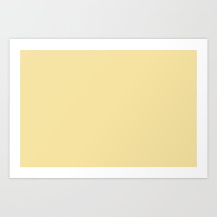 Light Buttercup Yellow Solid Color Pairs To Pairs To Sherwin Williams Venetian Yellow Sw 1666 Art Print By Simplysolids Society6
