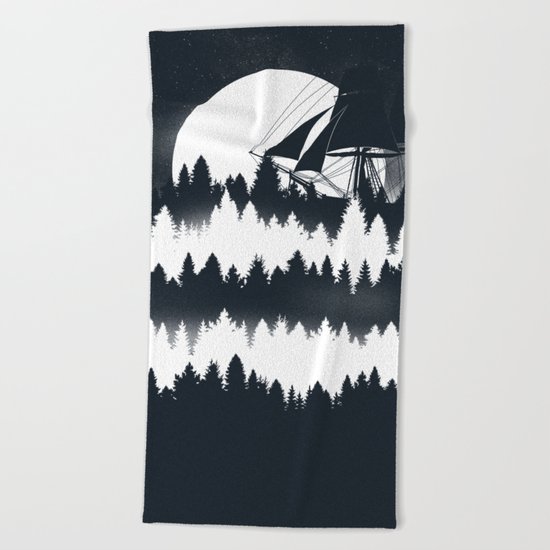 Forest Wave Beach Towel