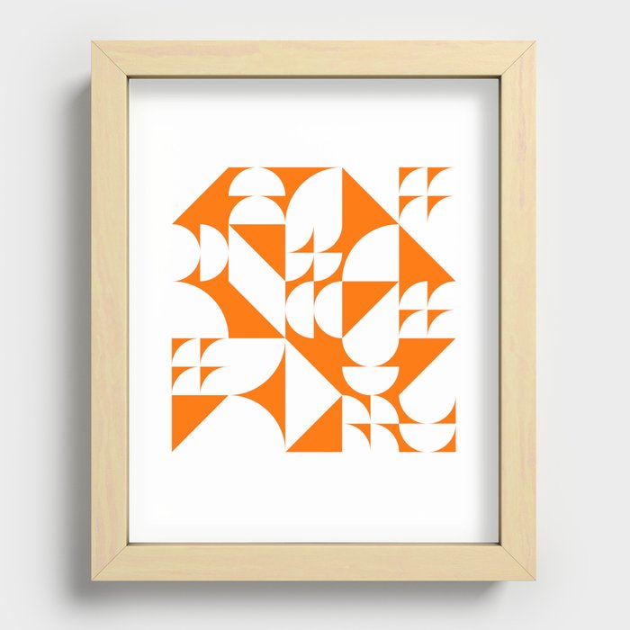 Geometrical modern classic shapes composition 14 Recessed Framed Print