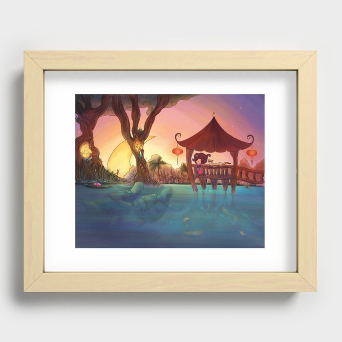 Friends from afar Recessed Framed Print
