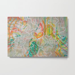 Saturated Metal Print | Acrylic, Pattern, Painting, Dreamy, Wallart, Pop Art, Cool, Saturated, Trippy, Rainbow 