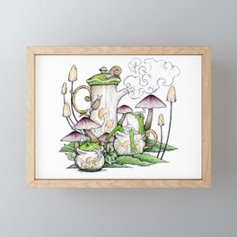 Frog Tea Party Framed Mini Art Print