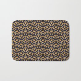 Navy & Gold Art Deco Pattern 4 Bath Mat