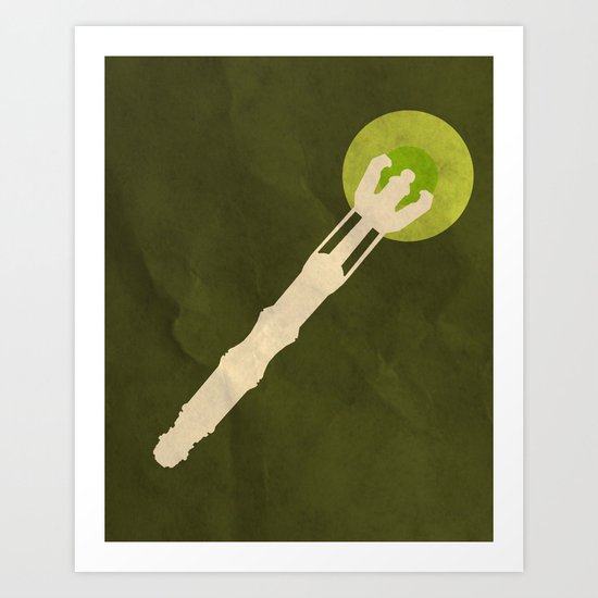 Minimalist Sonic Screwdriver Art Print