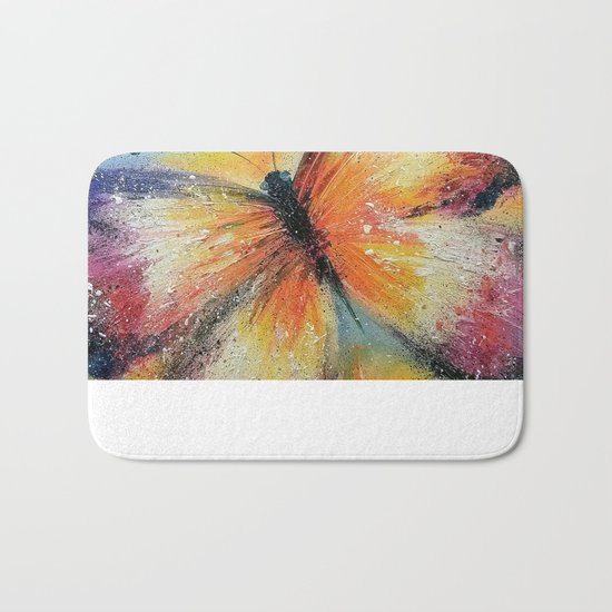 Butterfly on the rise Bath Mat