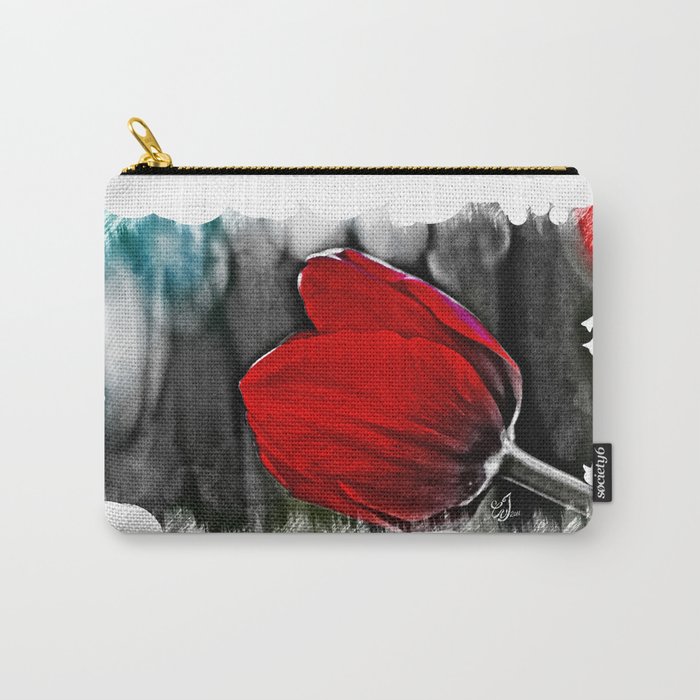 Red Tulip Carry-All Pouch