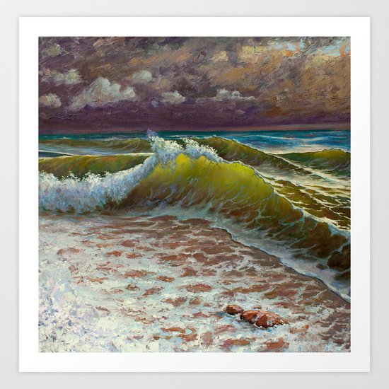 wild waves Art Print
