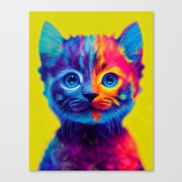 Rainbow Kitty Canvas Print