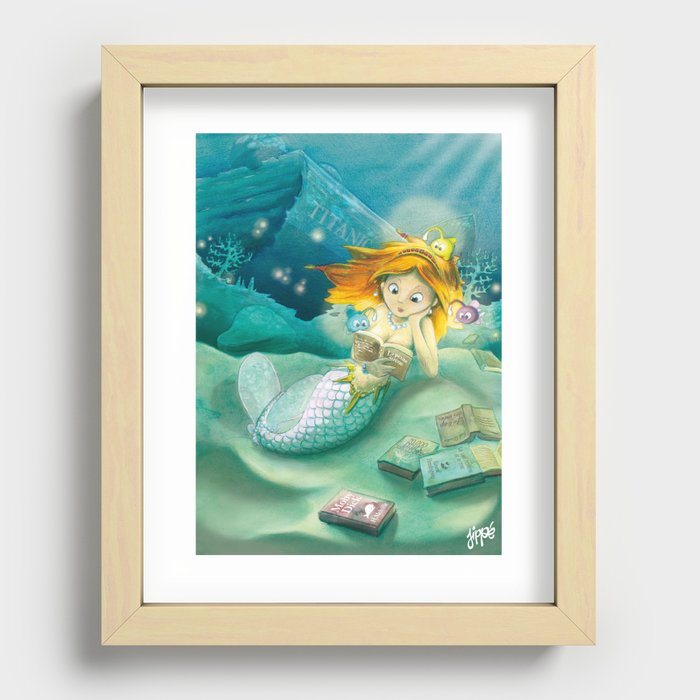 How mermaids get new books Recessed Framed Print