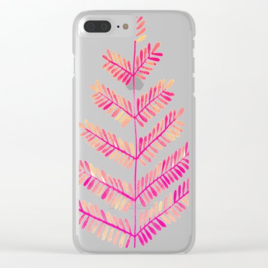 Leaflets – Pink Ombré Palette Clear iPhone Case