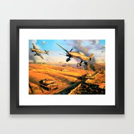 Stuka Tank Battle Framed Art Print | Luftwaffe, Bomber, Fw190, Fighter, Airforce, Plane, Combat, Air Force, Graphicdesign, Bf109 