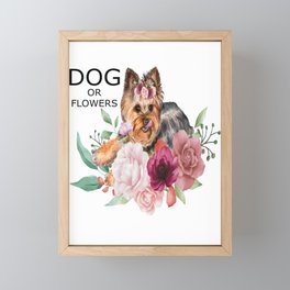 Flowers Dog Framed Mini Art Print