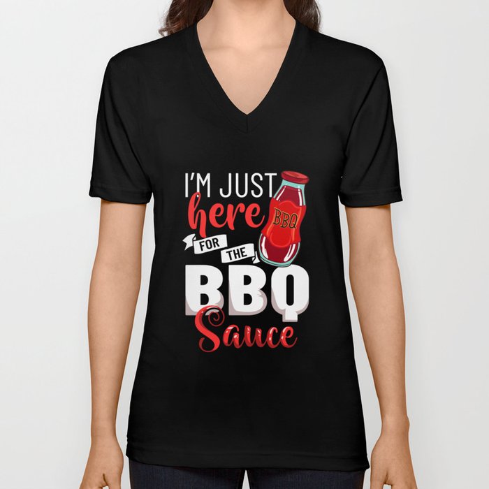 BBQ Sauce Barbeque Recipes Korean Barbecue Keto V Neck T Shirt