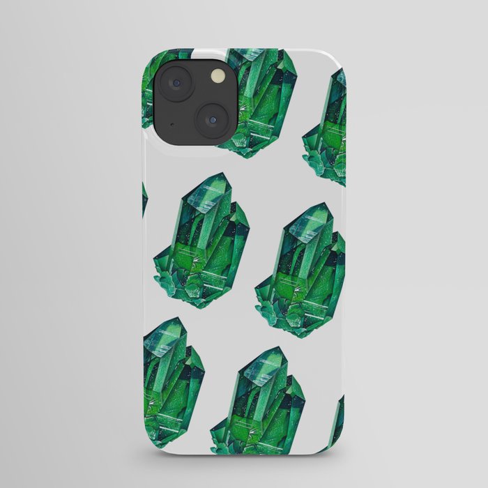 Emerald Crystal Pattern iPhone Case