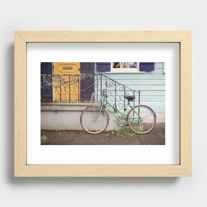 New Orleans Mardi Gras Bicycle Recessed Framed Print