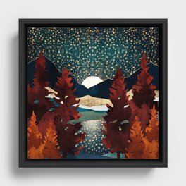 Star Sky Reflection Framed Canvas