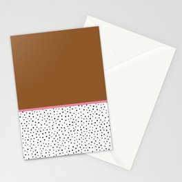 Afghan Tan + Carissma Pink + Polka Dots Composition  Stationery Card