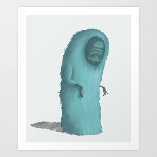 Snow monster Art Print