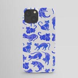 Cat Positions – Blue Palette iPhone Case