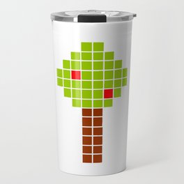 Tree in pixel art 1 Travel Mug