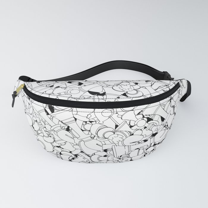 Chess Pattern WHITE Fanny Pack