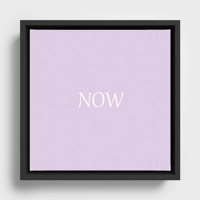 Now Orchid Bloom pale pastel solid color modern abstract illustration  Framed Canvas