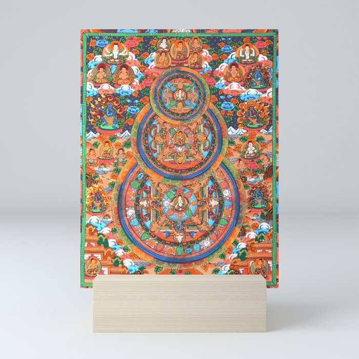 Triple Mandala Buddhist Art Mini Art Print