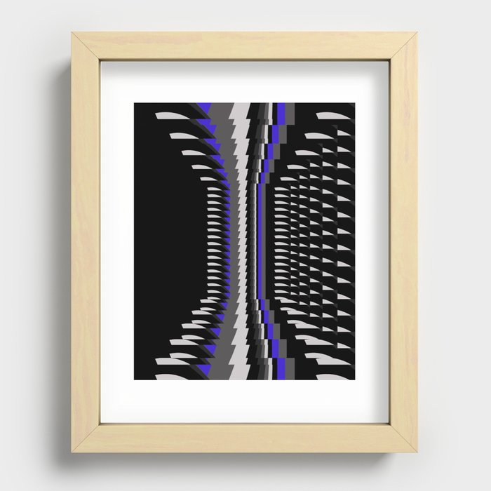 Interesting Unbalanced Stripes Recessed Framed Print